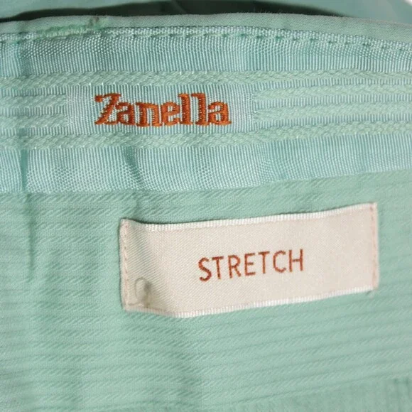 Zanella NWT Chinos / Casual Pants Size 36 US Noah In Solid Green Cotton Blend